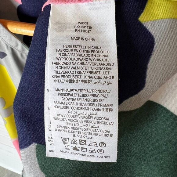 Boden Blouse Womens Size US 2 Colorful Ravello Floral Silk Blend Springtime - Picture 13 of 15